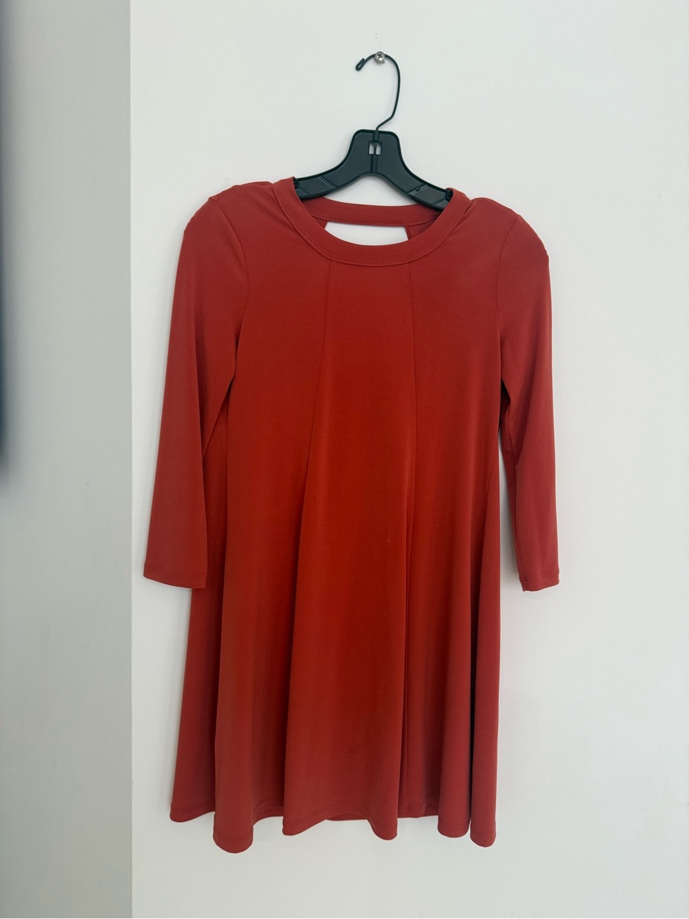 BCBGeneration Rust Red A-Line Long Sleeve Dress